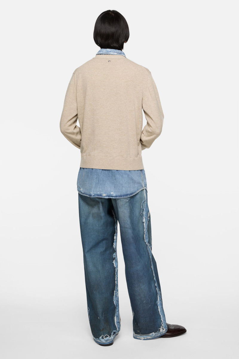 Layered wool jumper - Beige 3