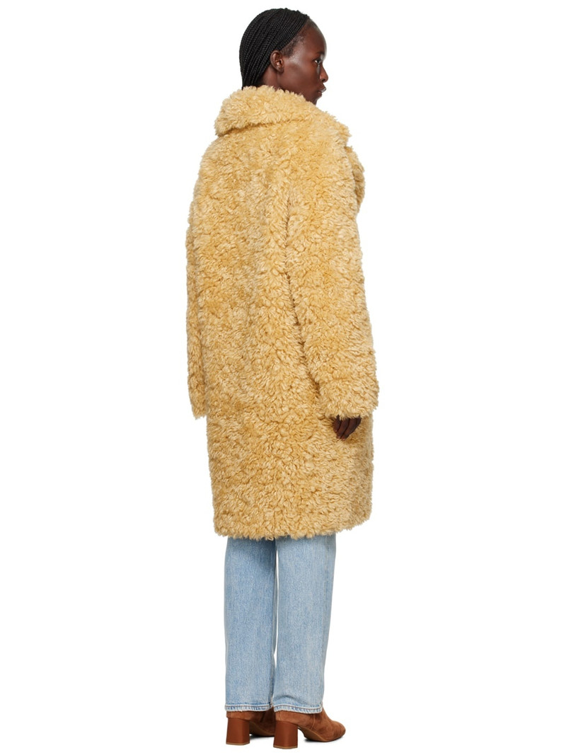 Tan Camille Cocoon Faux-Fur Coat 3