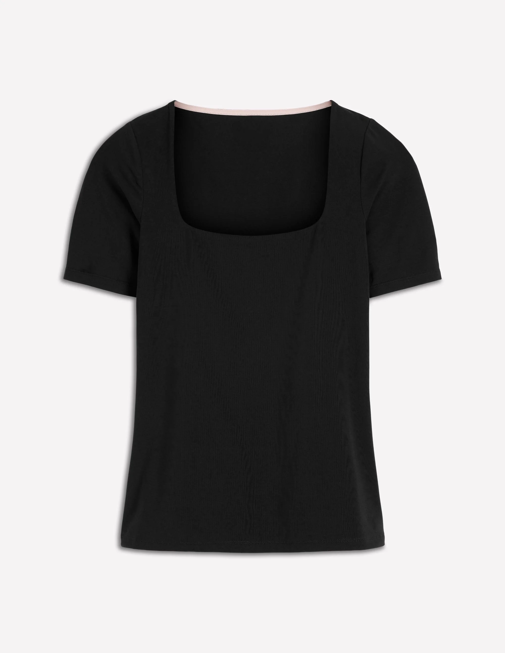 Brooke Double Layer T-shirt-Black - 1