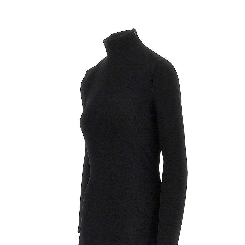 VISCOSE MIDI DRESS WITH CUT-OUT HEART - 2