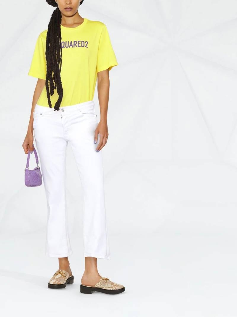 DSQUARED2 bootcut cropped trousers outlook