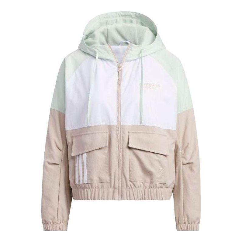 (WMNS) adidas BBALL Jackets 'Beige White' IK3431 - 1