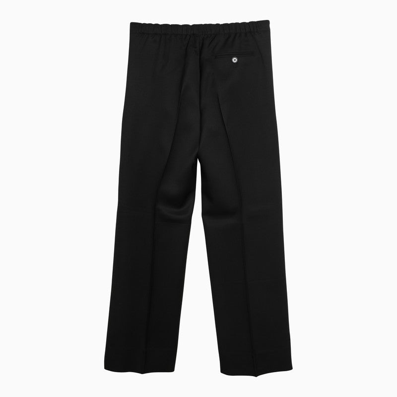 Acne Studios Black Wool-Blend Trousers With Pleats Women - 2