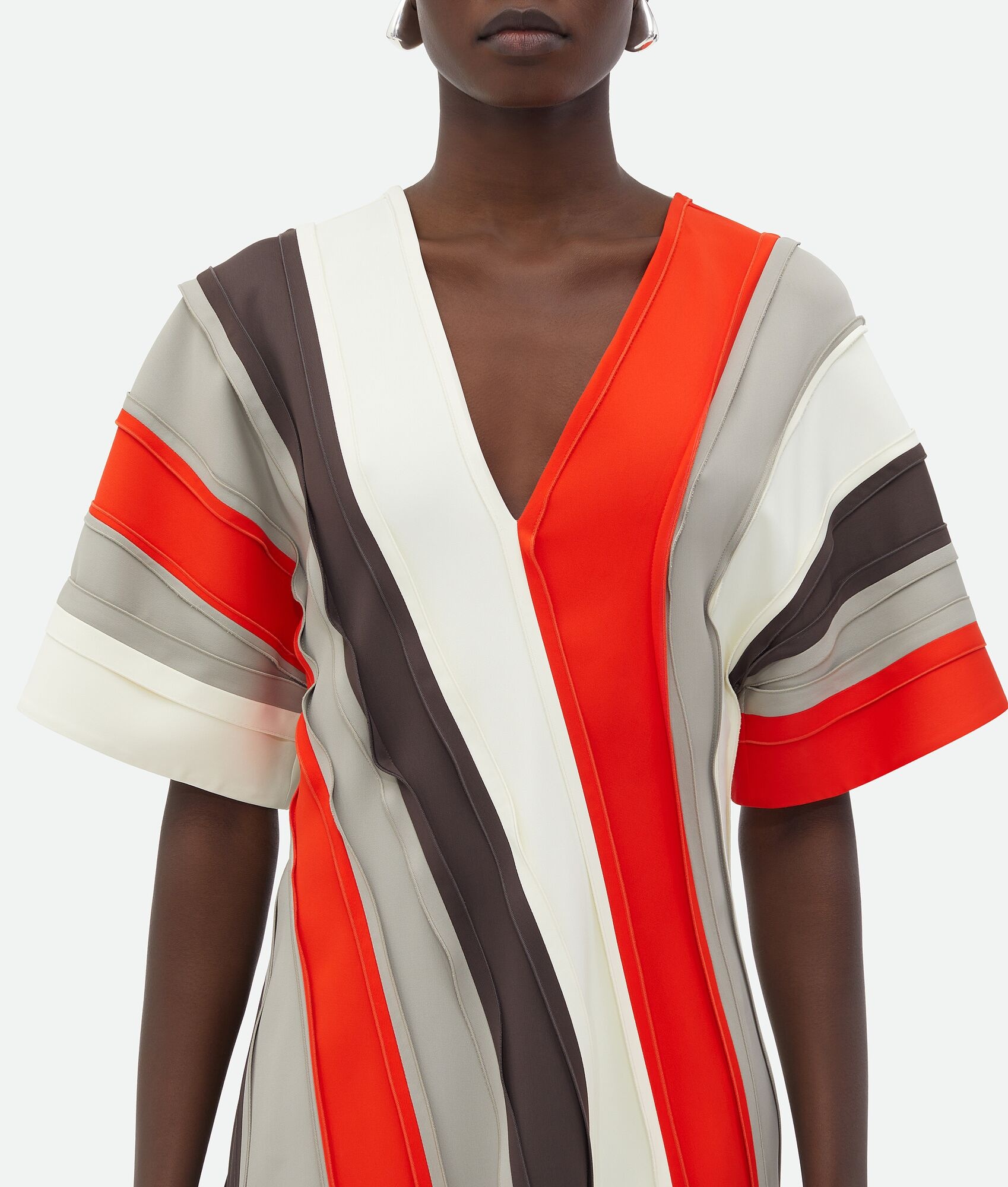 Fluid Viscose Stripe Dress - 4