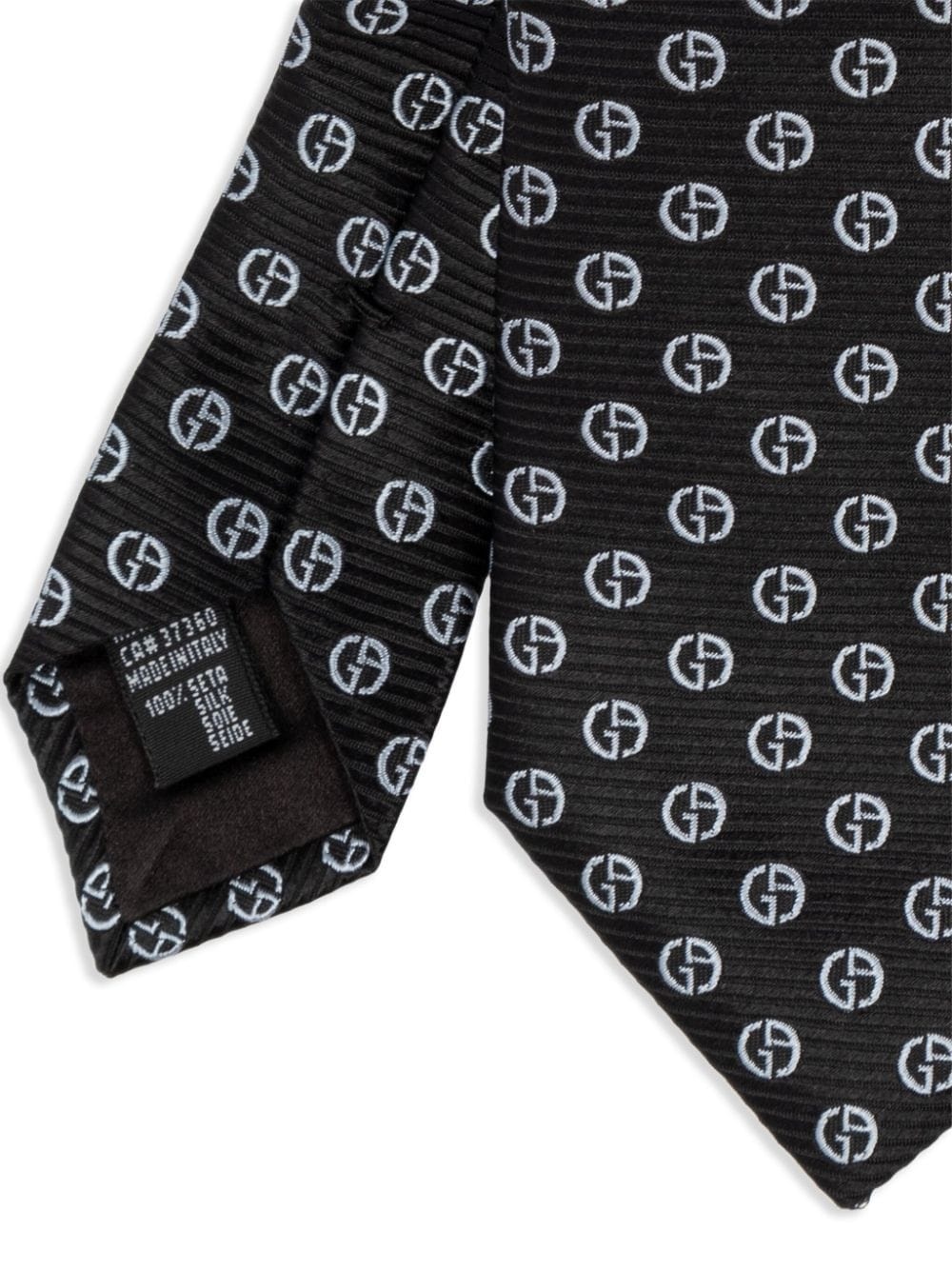 monogram-jacquard silk tie - 3