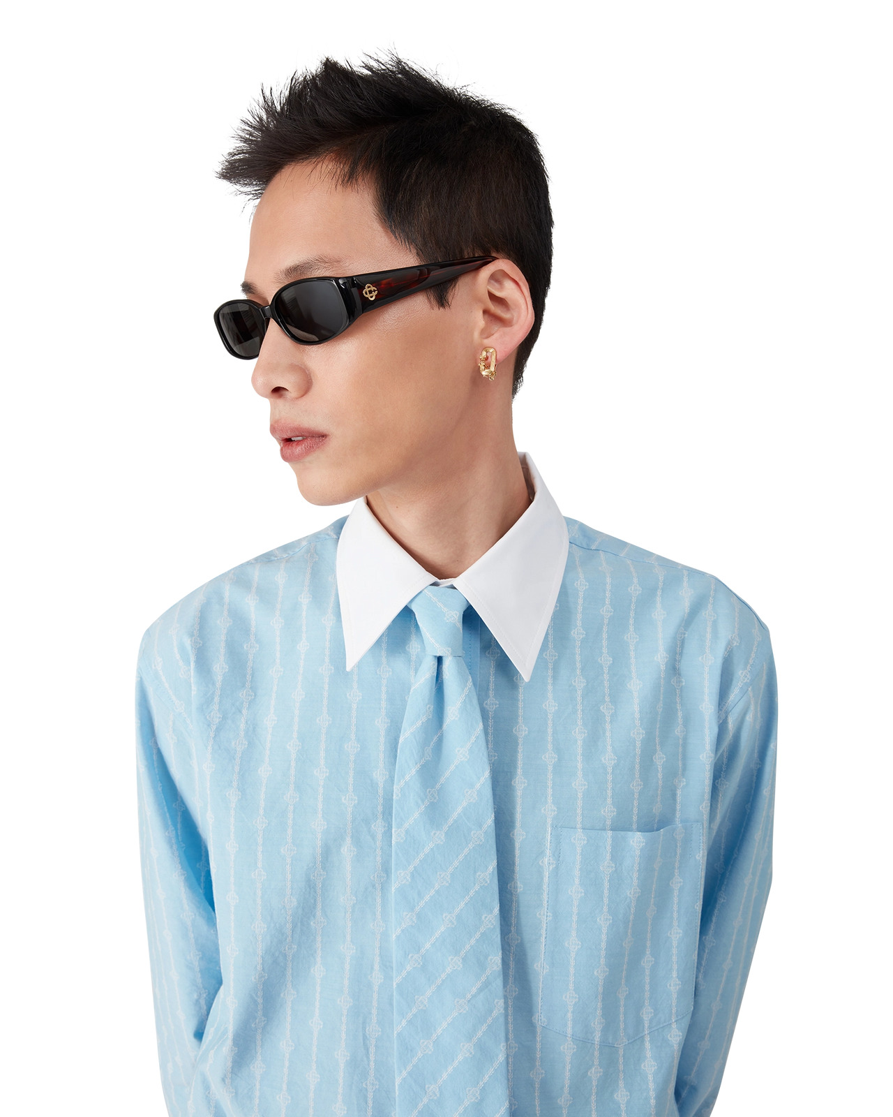 Tortoiseshell Slim Sunglasses - 3