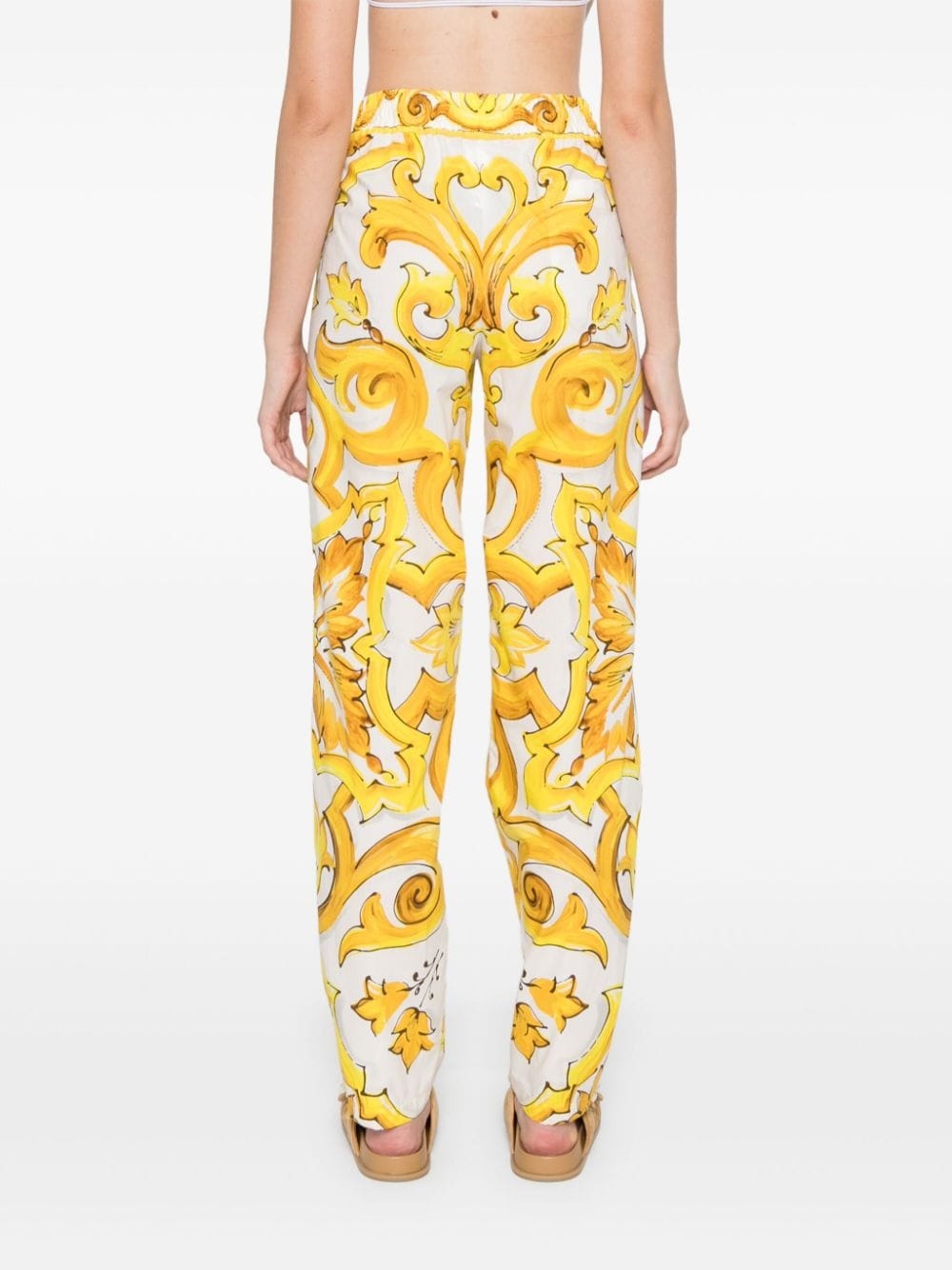 Majolica-print trousers - 4