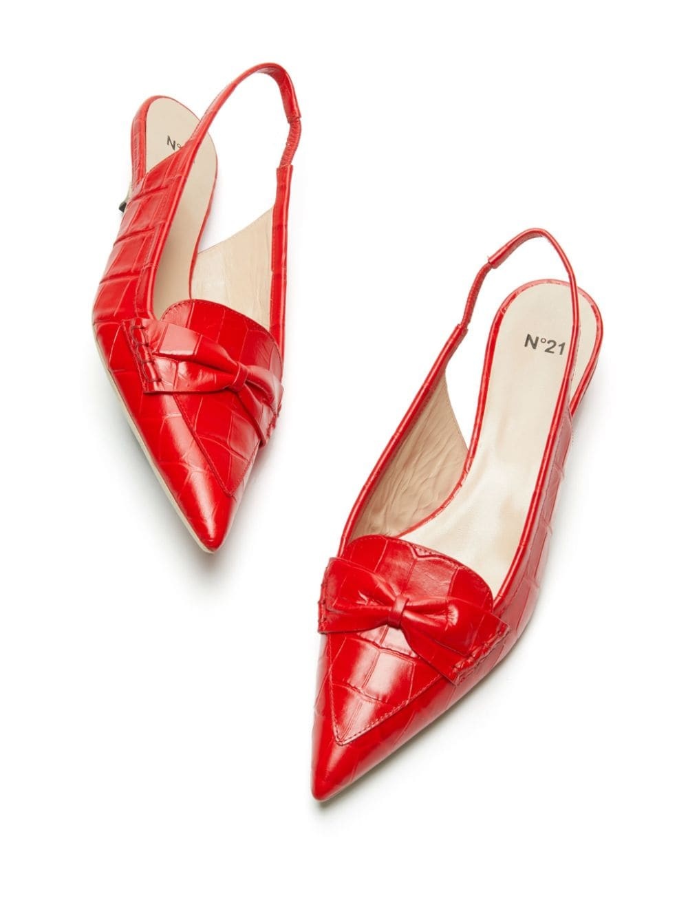 30mm bow slingback pumps - 5