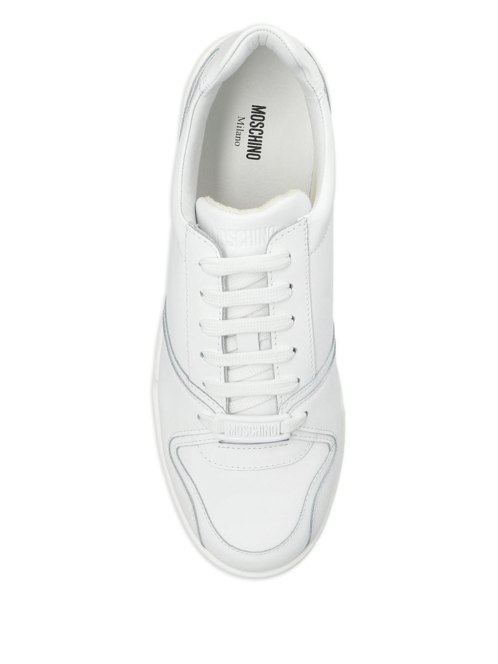 panelled lace-up sneakers - 4