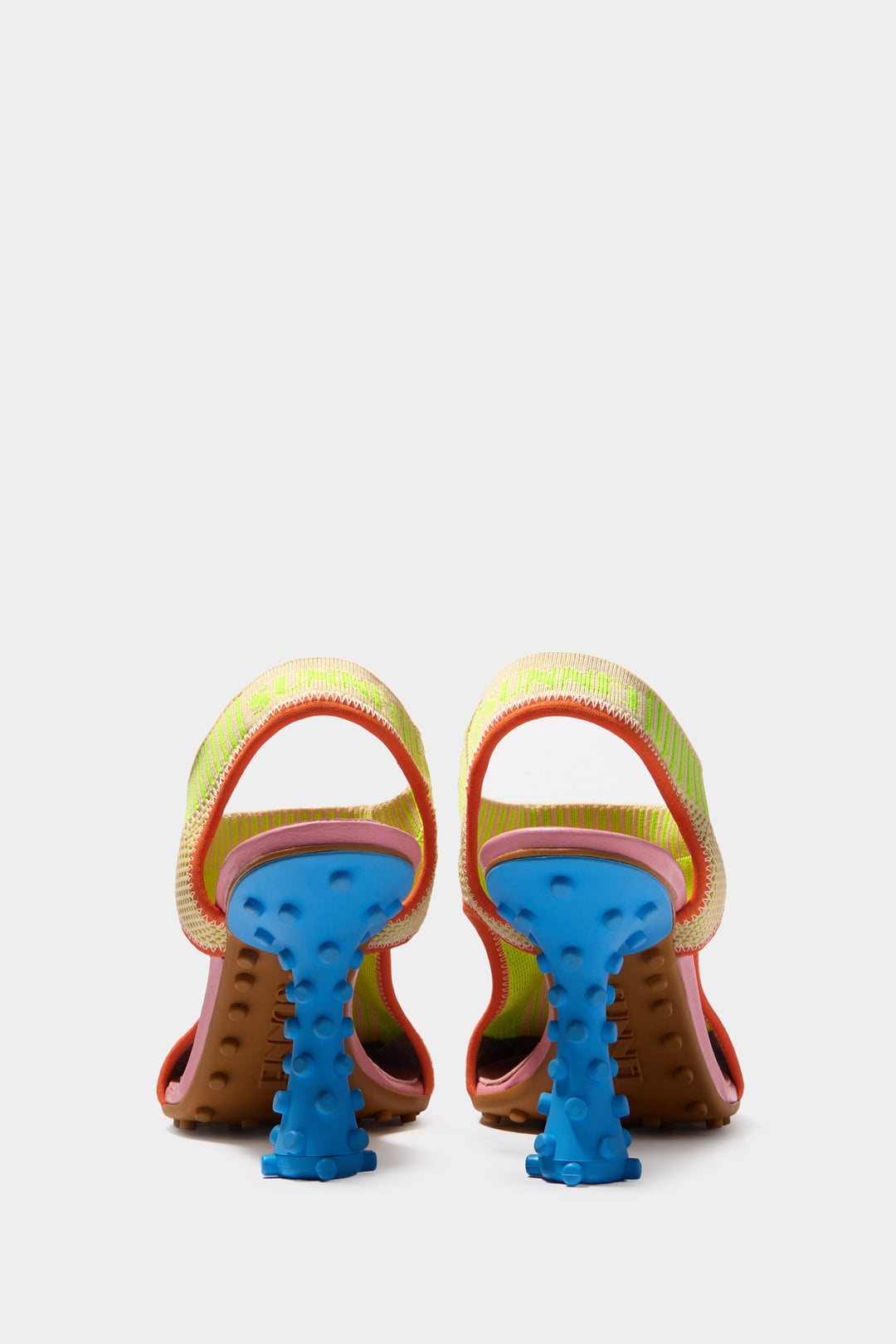 1000CHIODI KNIT HEEL / cream & light green - 4