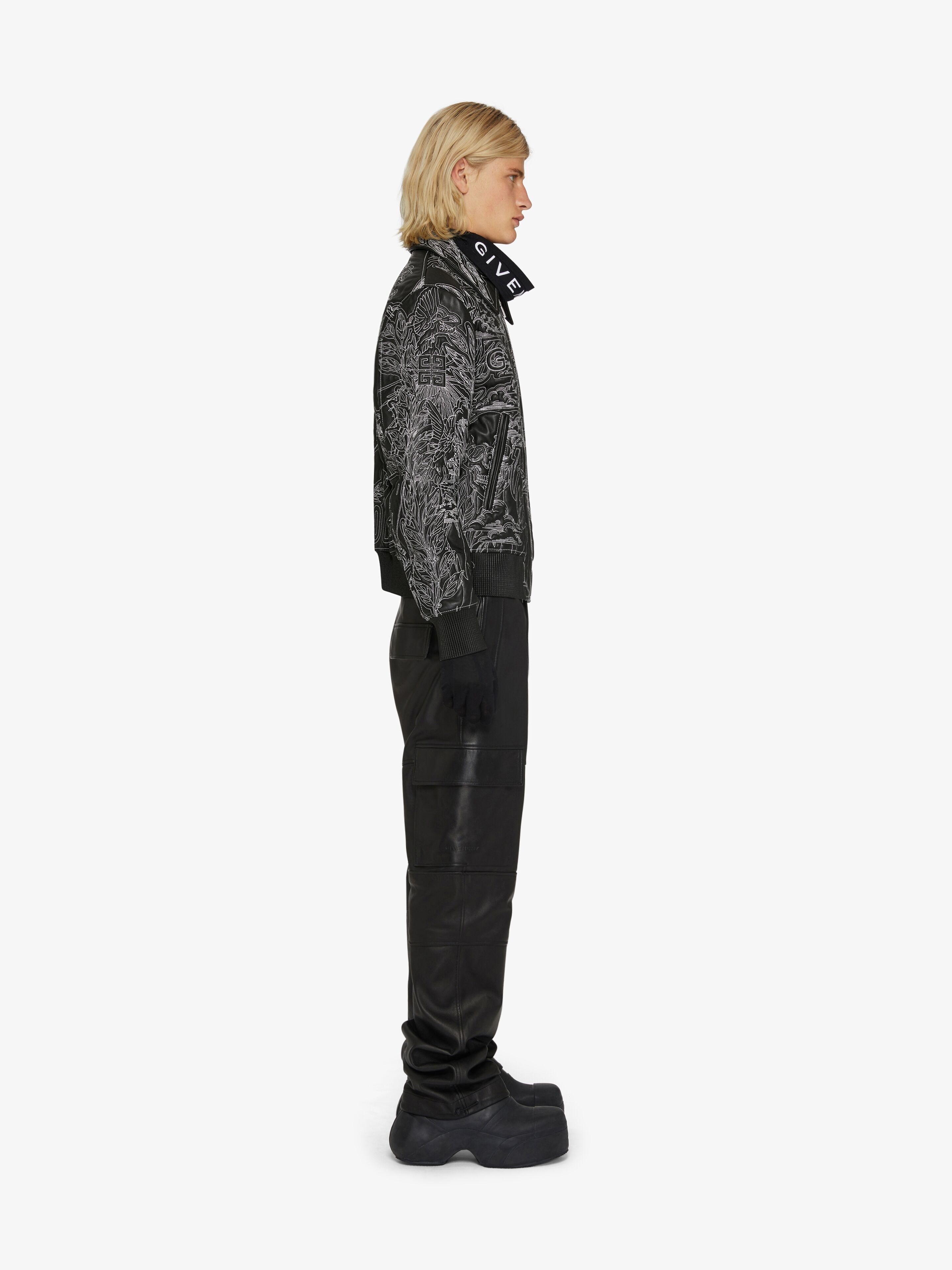 ARCHED CARGO PANTS IN LEATHER - 3