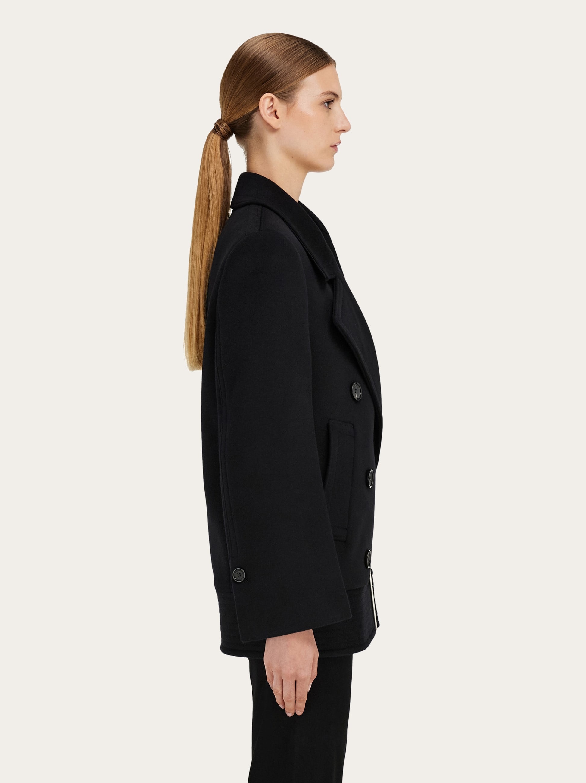 Wool and cashmere peacoat - 3