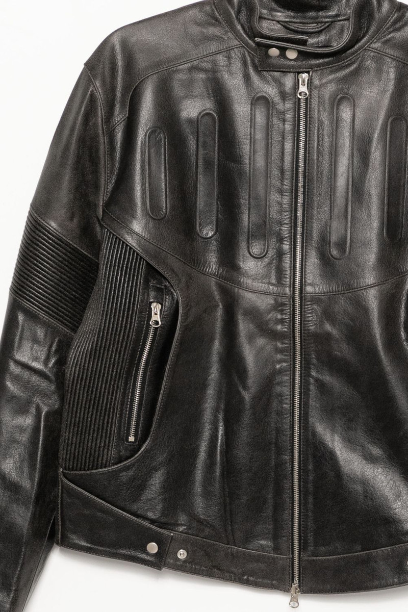 embossed-leather biker jacket 3