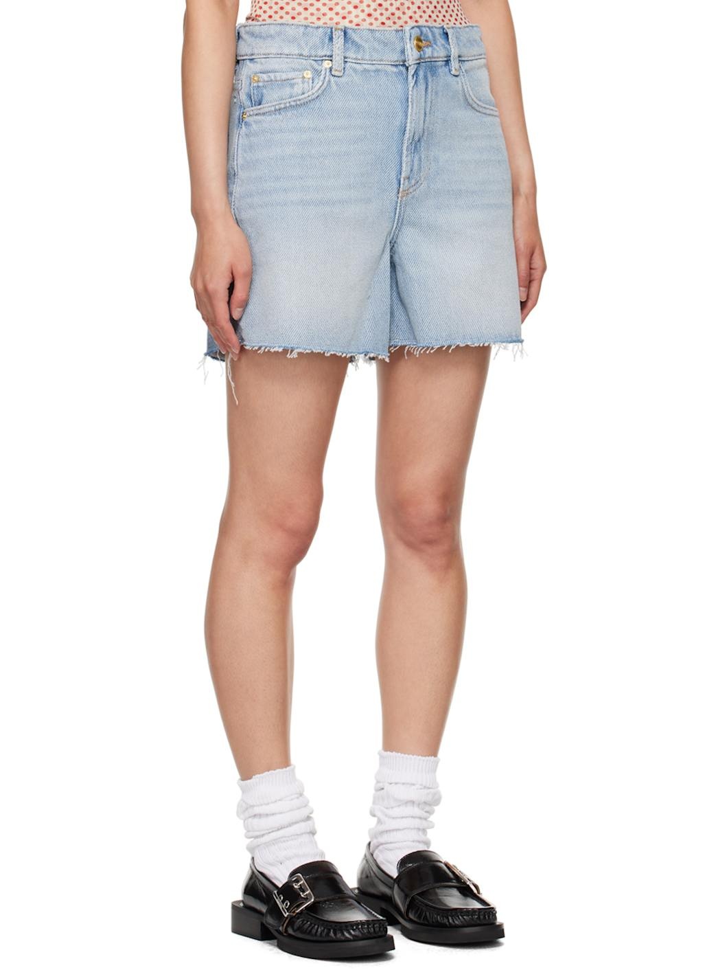 Blue Heavy Denim Shorts - 2