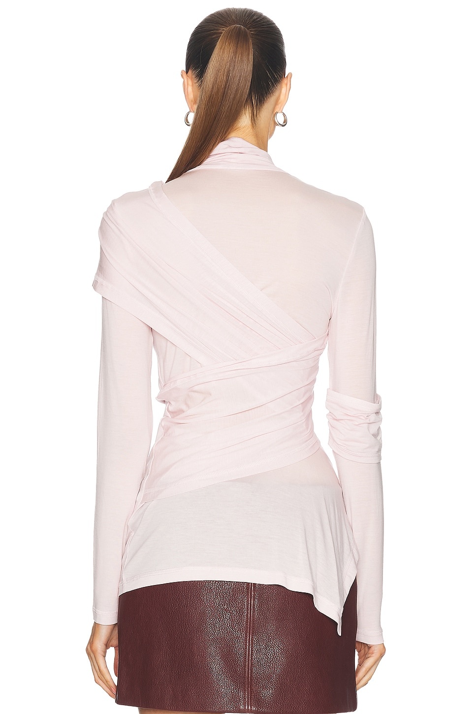 Turtleneck Wrap Top - 4