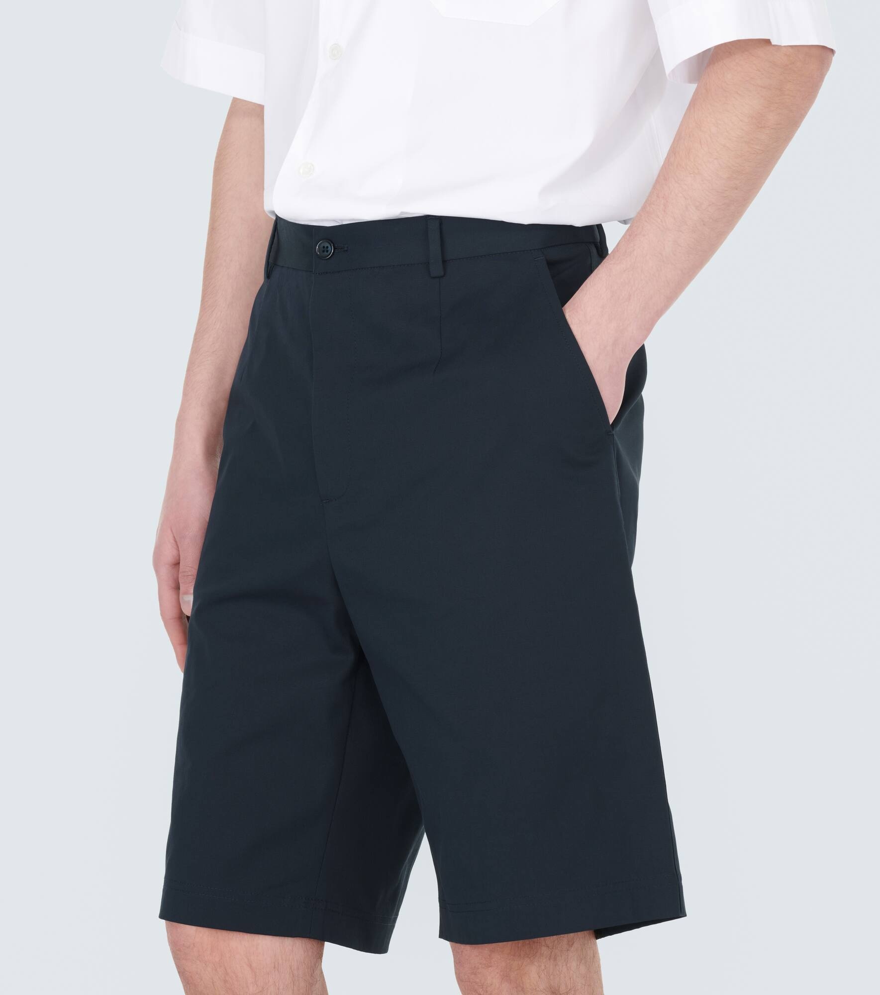 Tailored cotton-blend Bermuda shorts - 5