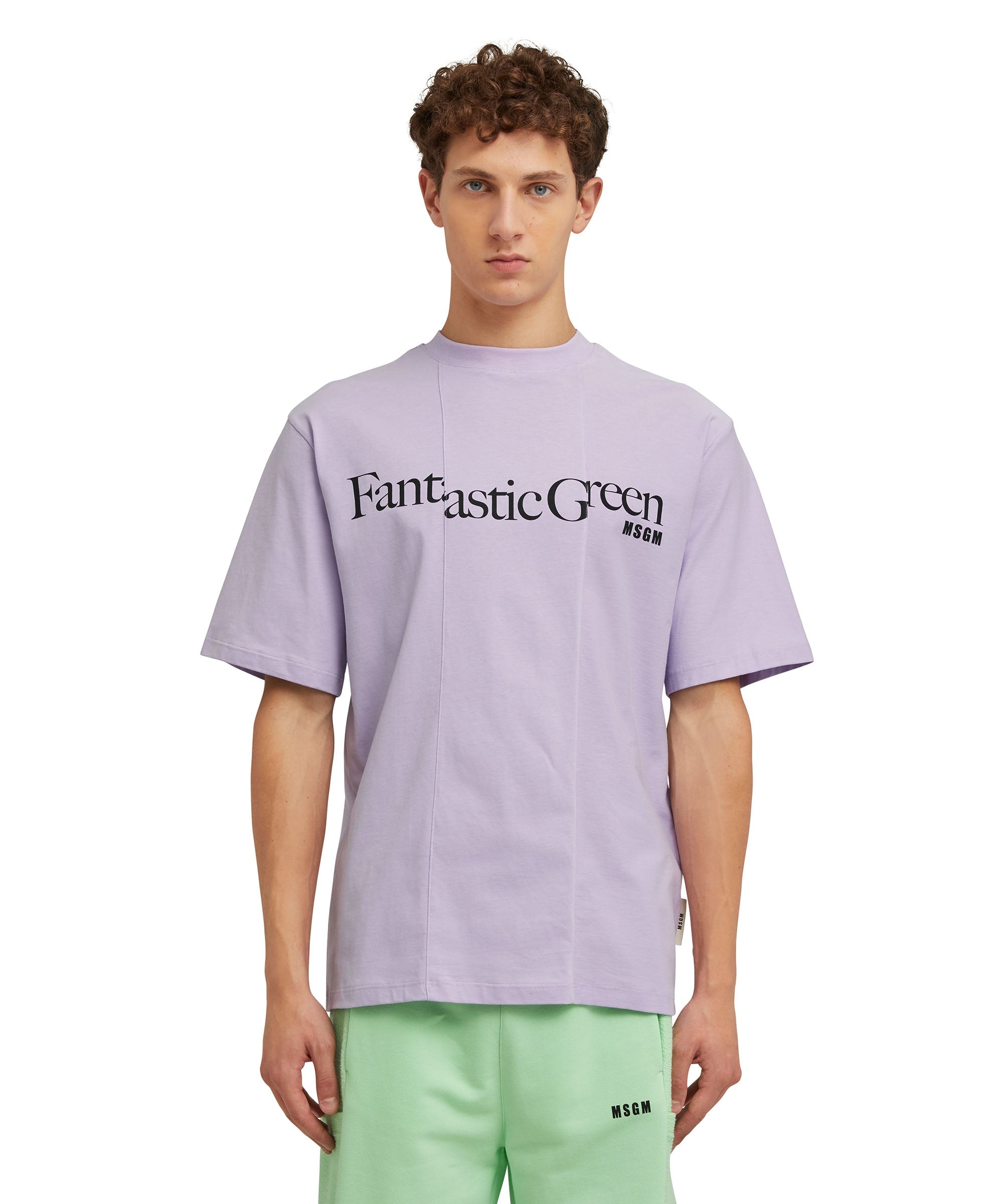 Organic cotton crewneck t-shirt from the MSGM Fantastic Green Capsule - 2