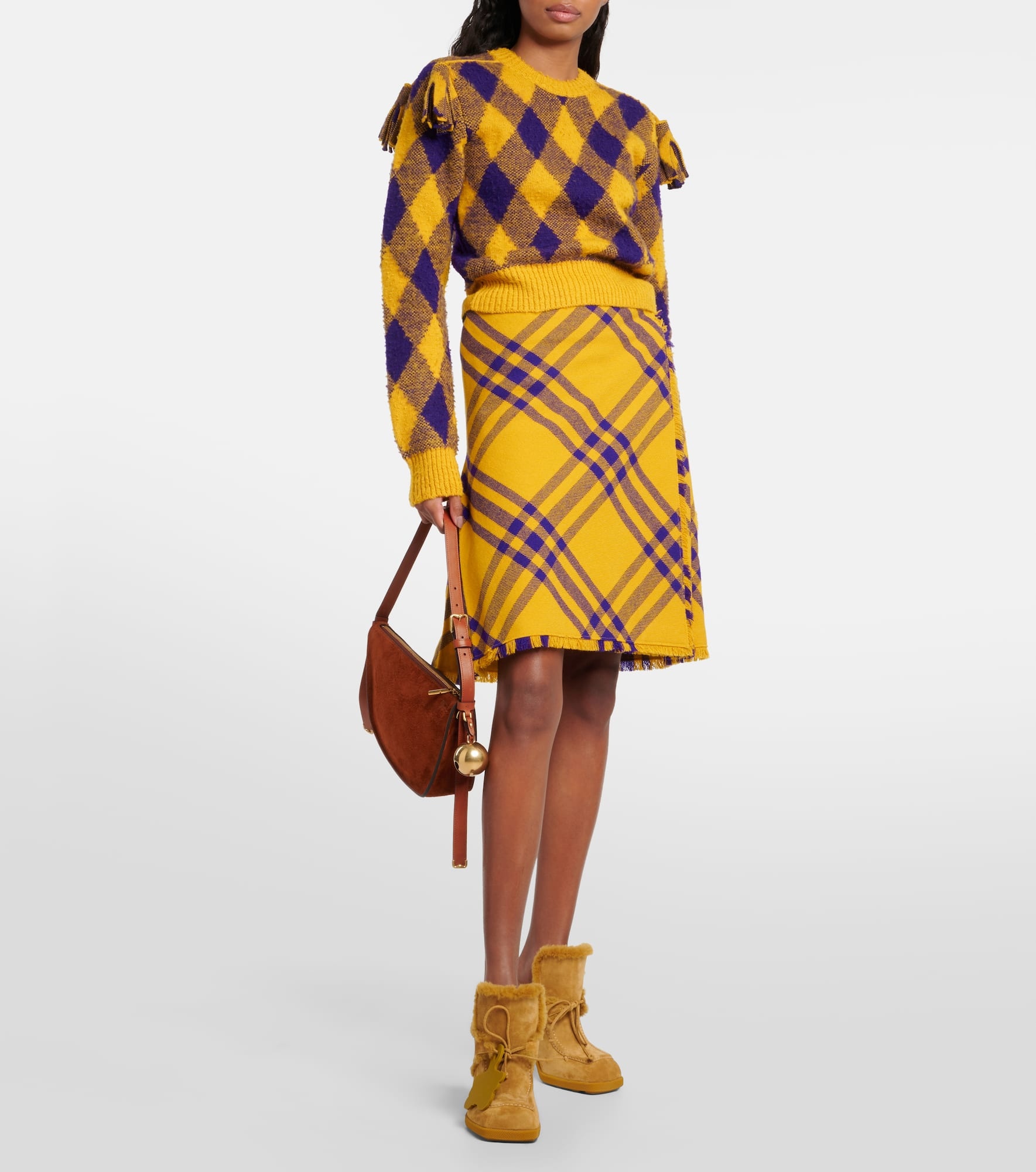EKD shearling-lined suede mules - 2