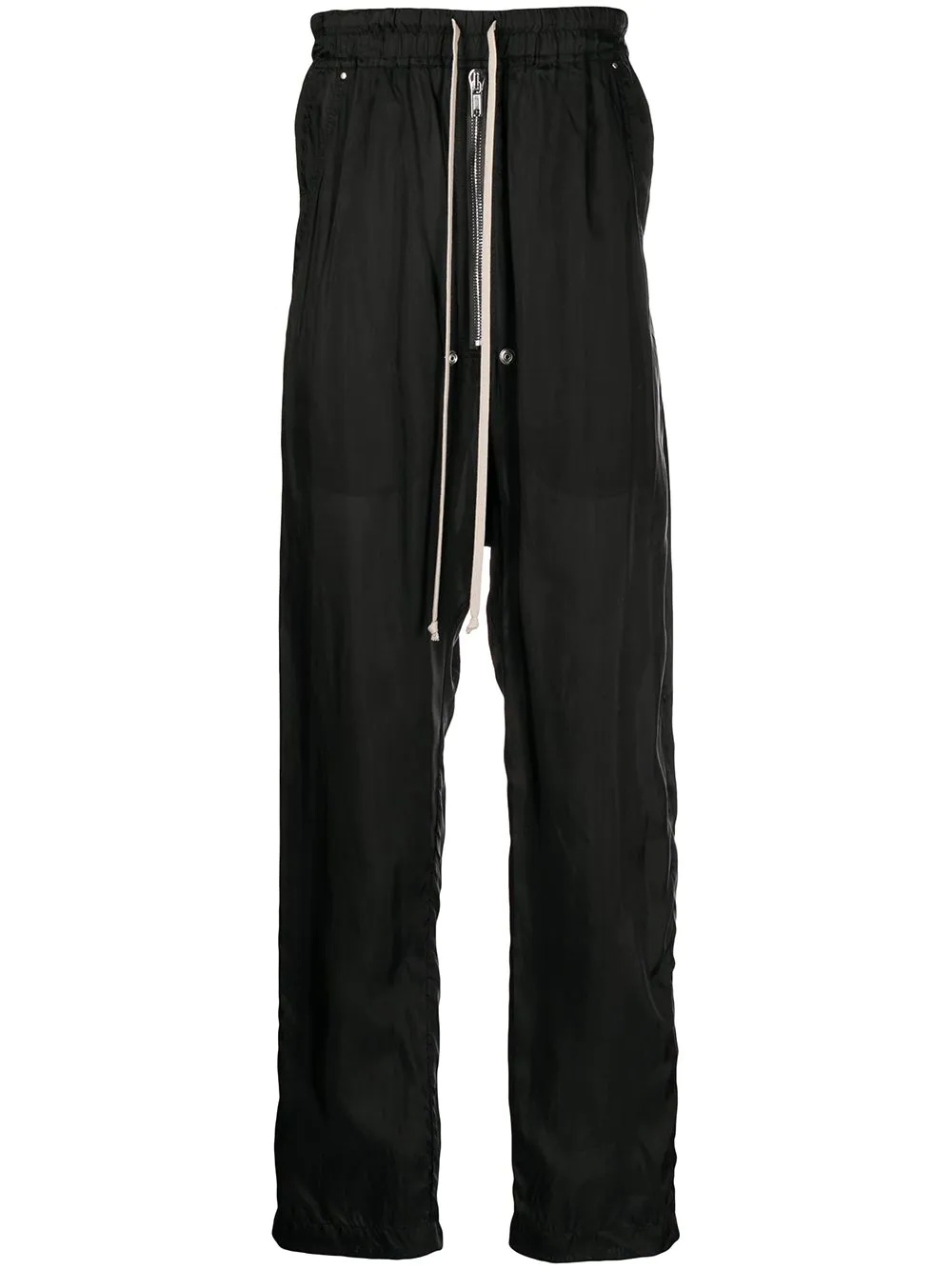 drawstring straight-leg trousers - 1