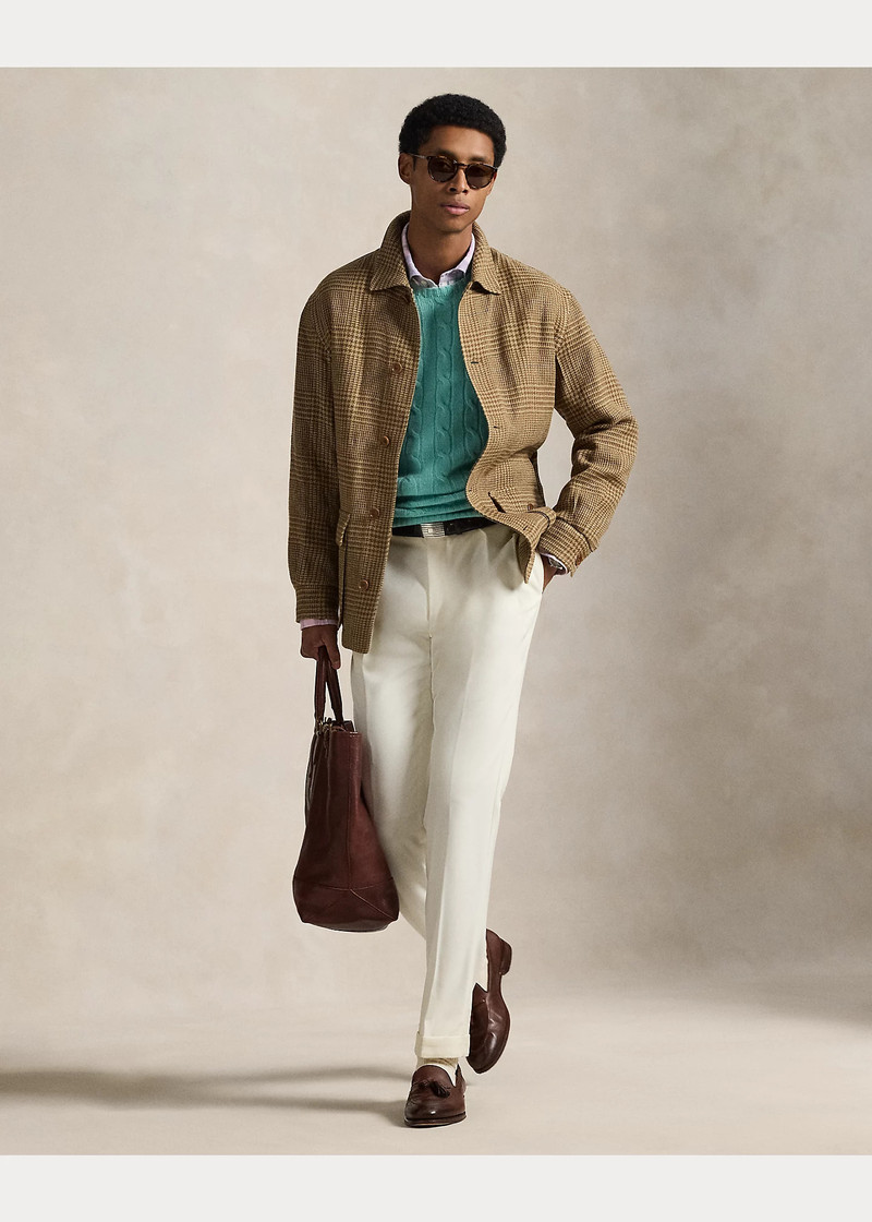 Glen Plaid Linen-Blend Jacket 3