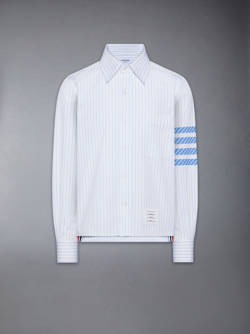 PINSTRIPE POPLIN 4-BAR STRAIGHT FIT SHIRT 1