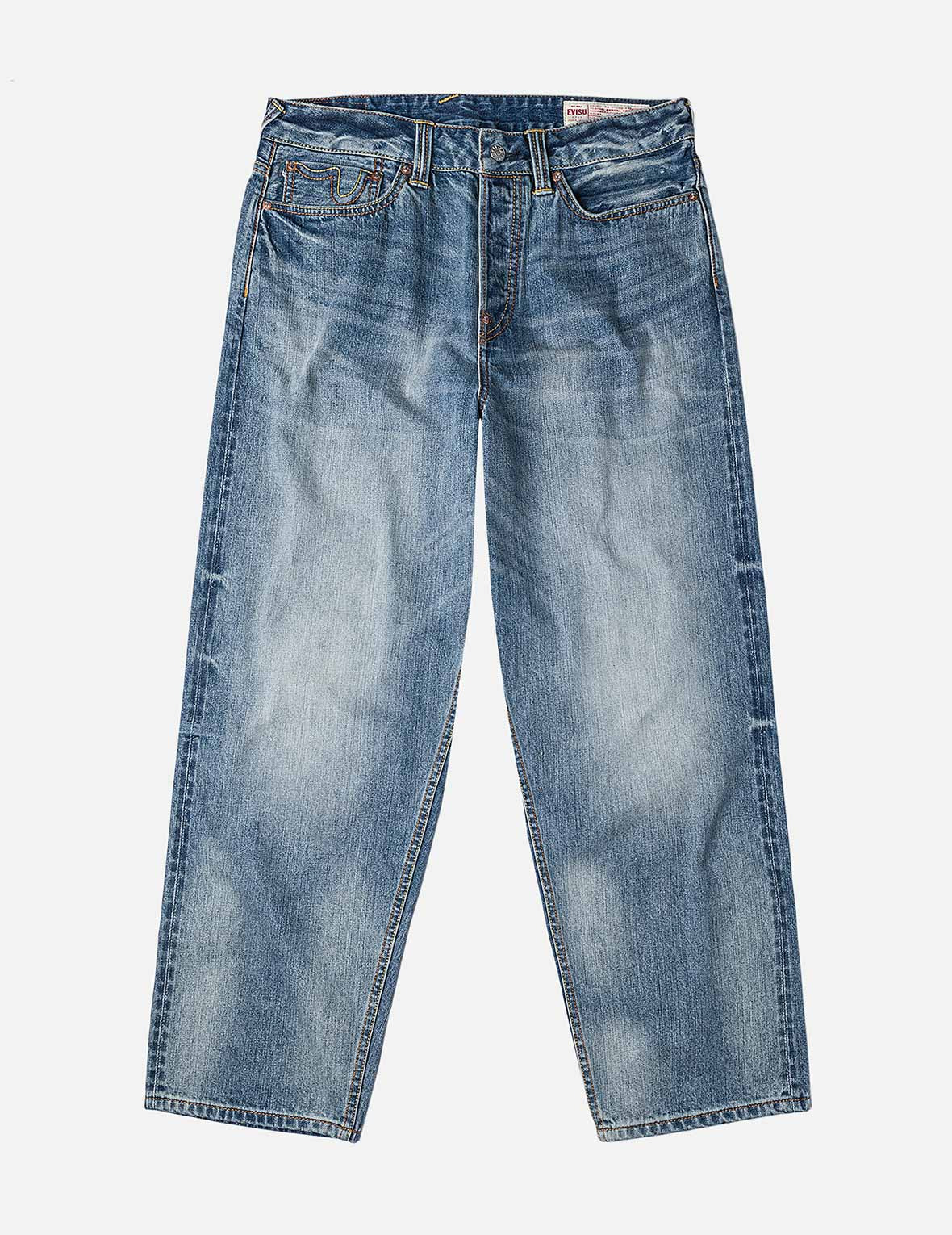 Ecru Daicock Print Loose Fit Jeans #2038 - 4