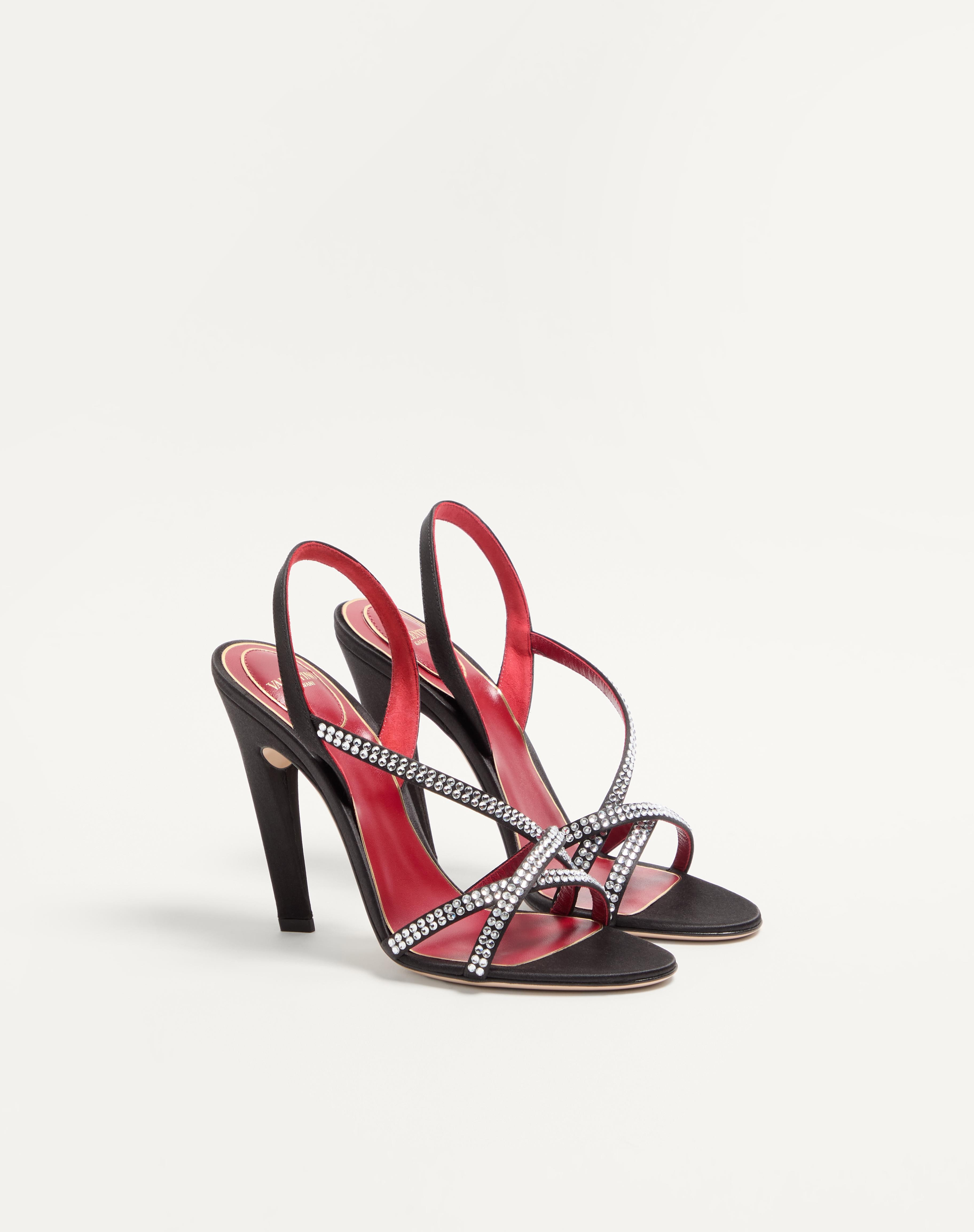 DANS LE FOYER SATIN SANDAL WITH CRYSTALS 105MM - 3