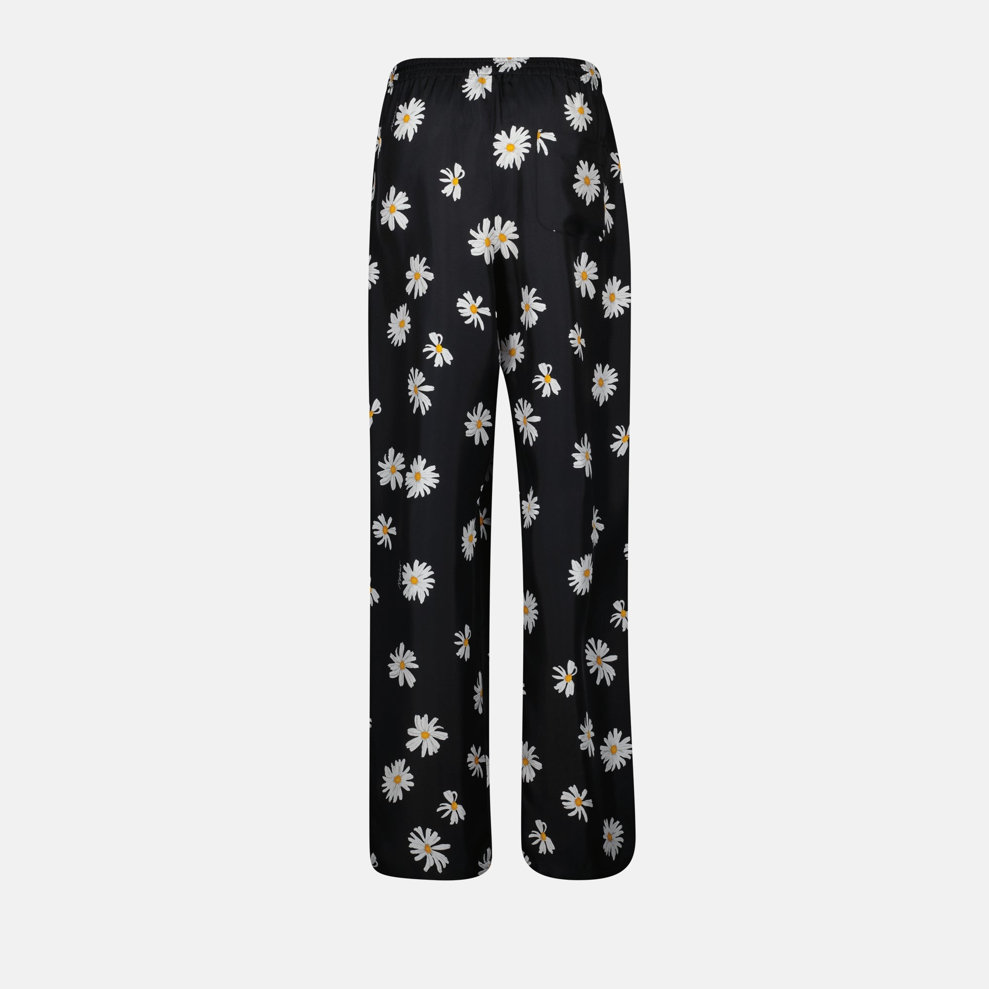 Pantalon noir à fleurs - 2