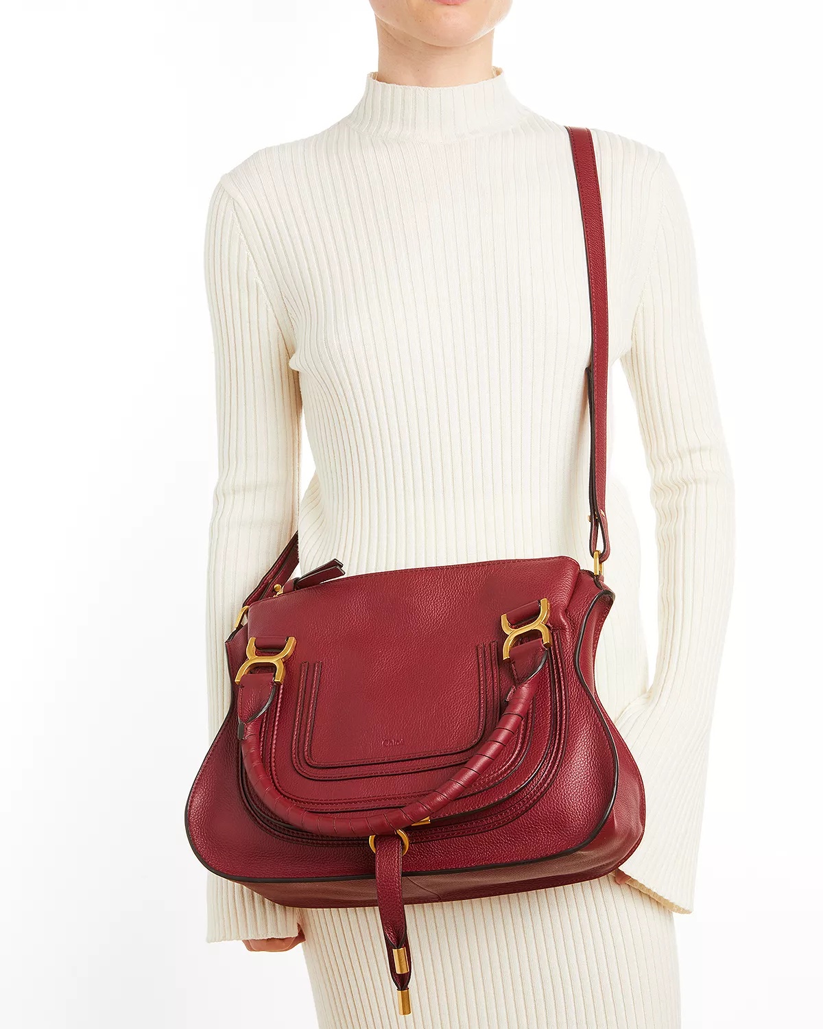 Marcie Medium Leather Satchel - 2