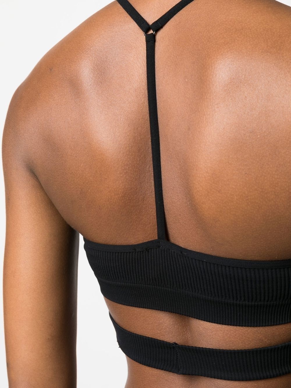 ribbed-knit halterneck bralette - 5