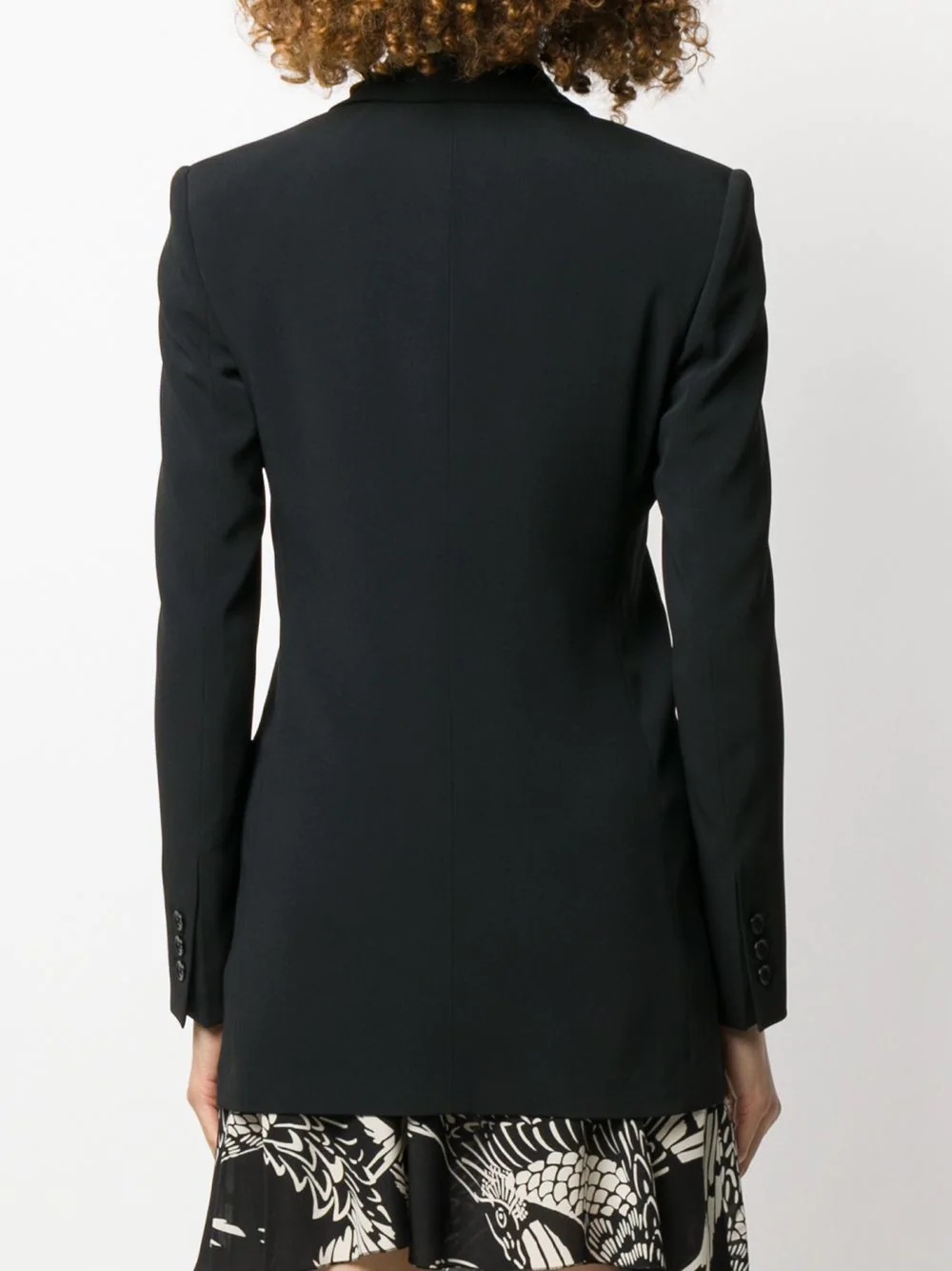 notched lapels single-breasted blazer - 4