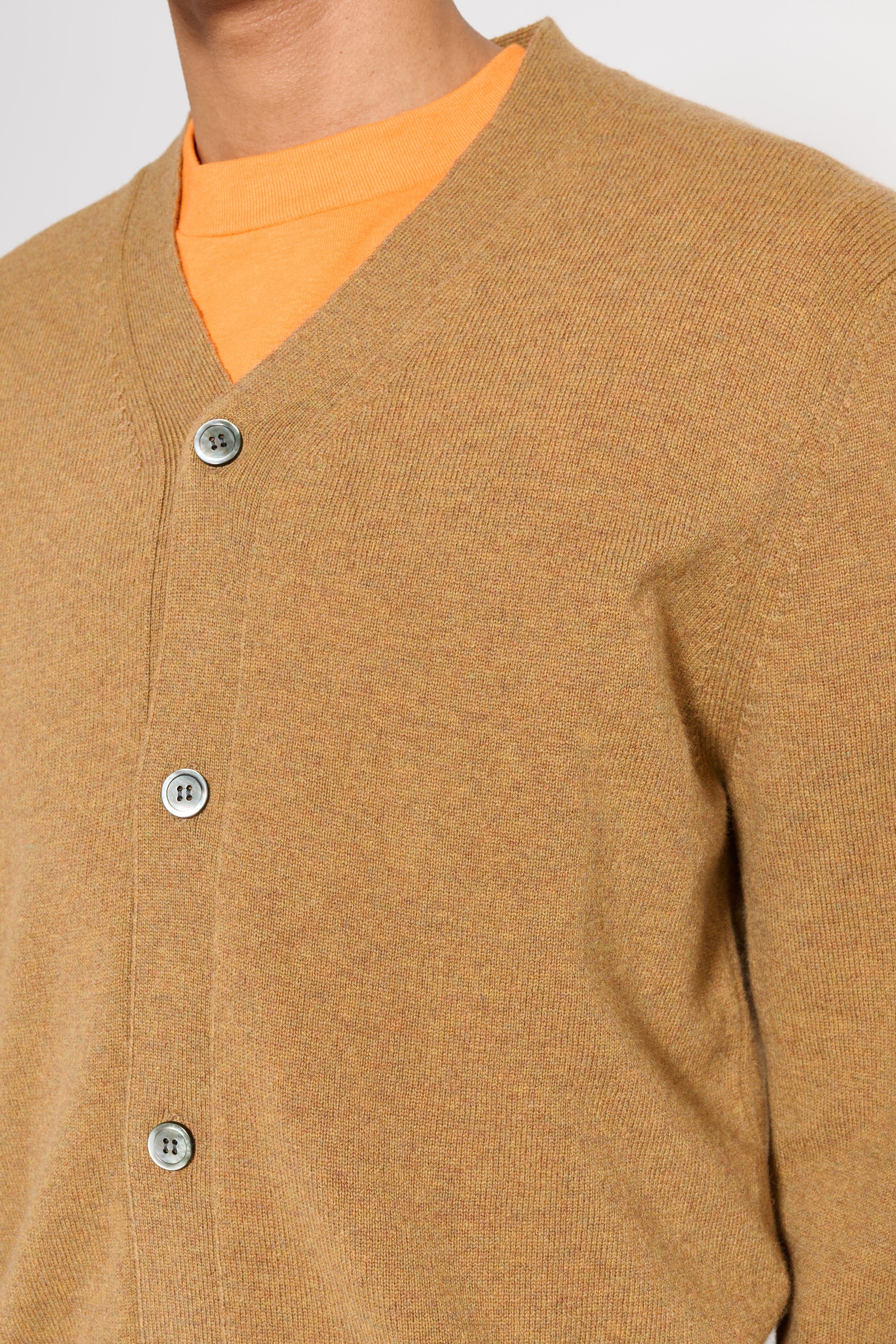 COMME DES GARÇONS PLAY KNIT CARDIGAN CAMEL - 4