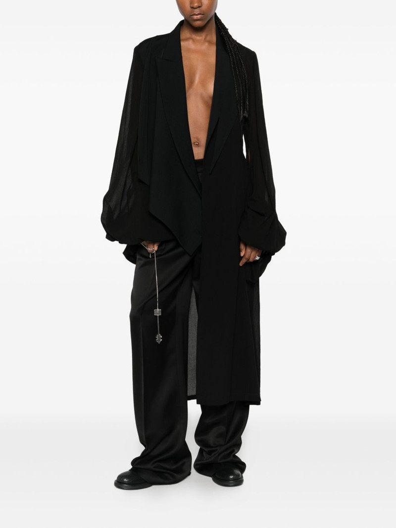 Yohji Yamamoto balloon-sleeve wrap jacket outlook