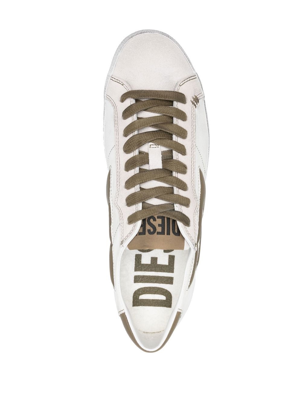 logo-patch leather sneakers - 4