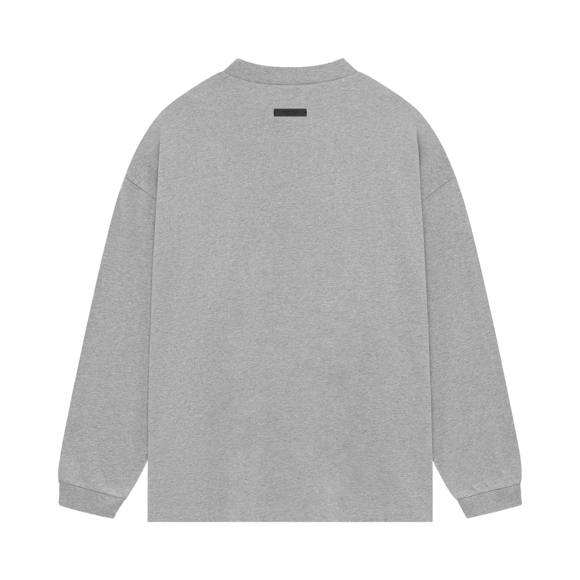 Fear of God Essentials Jersey Long-Sleeve Tee 'Dark Heather' - 2