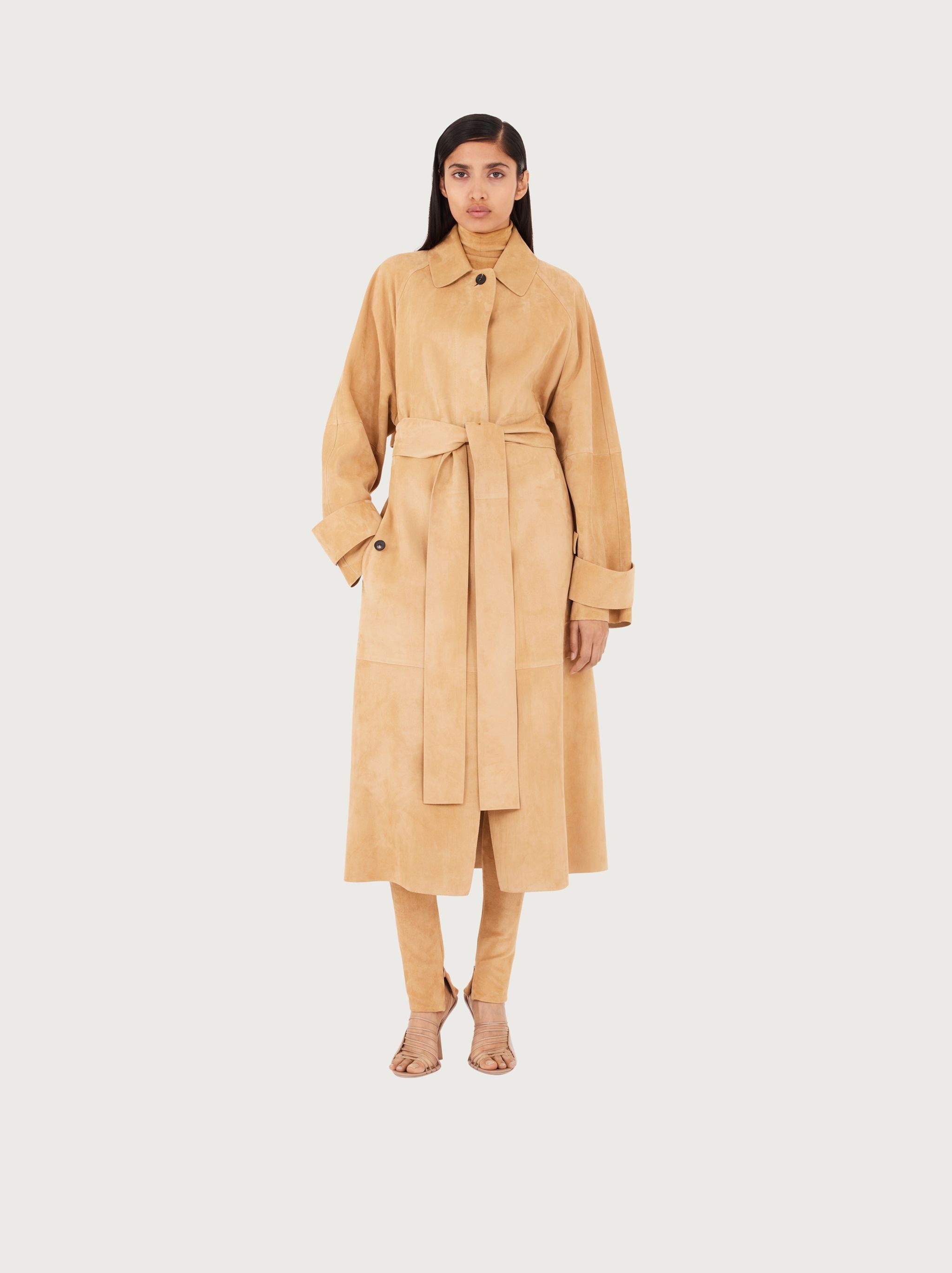 Single breasted suede trench - 2
