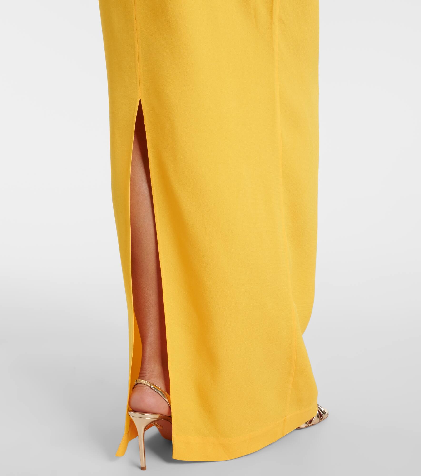 Maddalena draped crêpe cady gown - 6