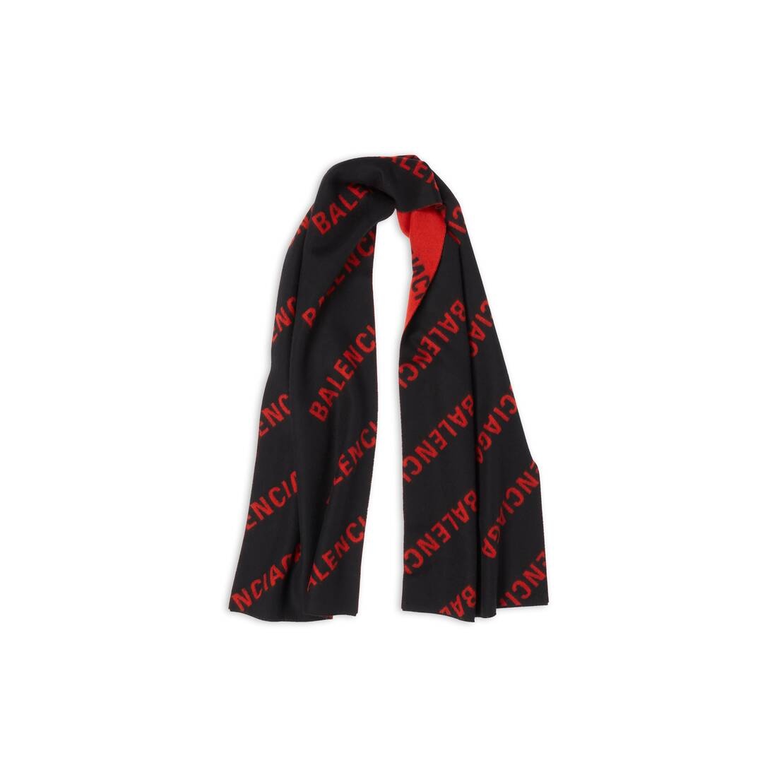 Women's Allover Logo Macro Scarf in Black - 1