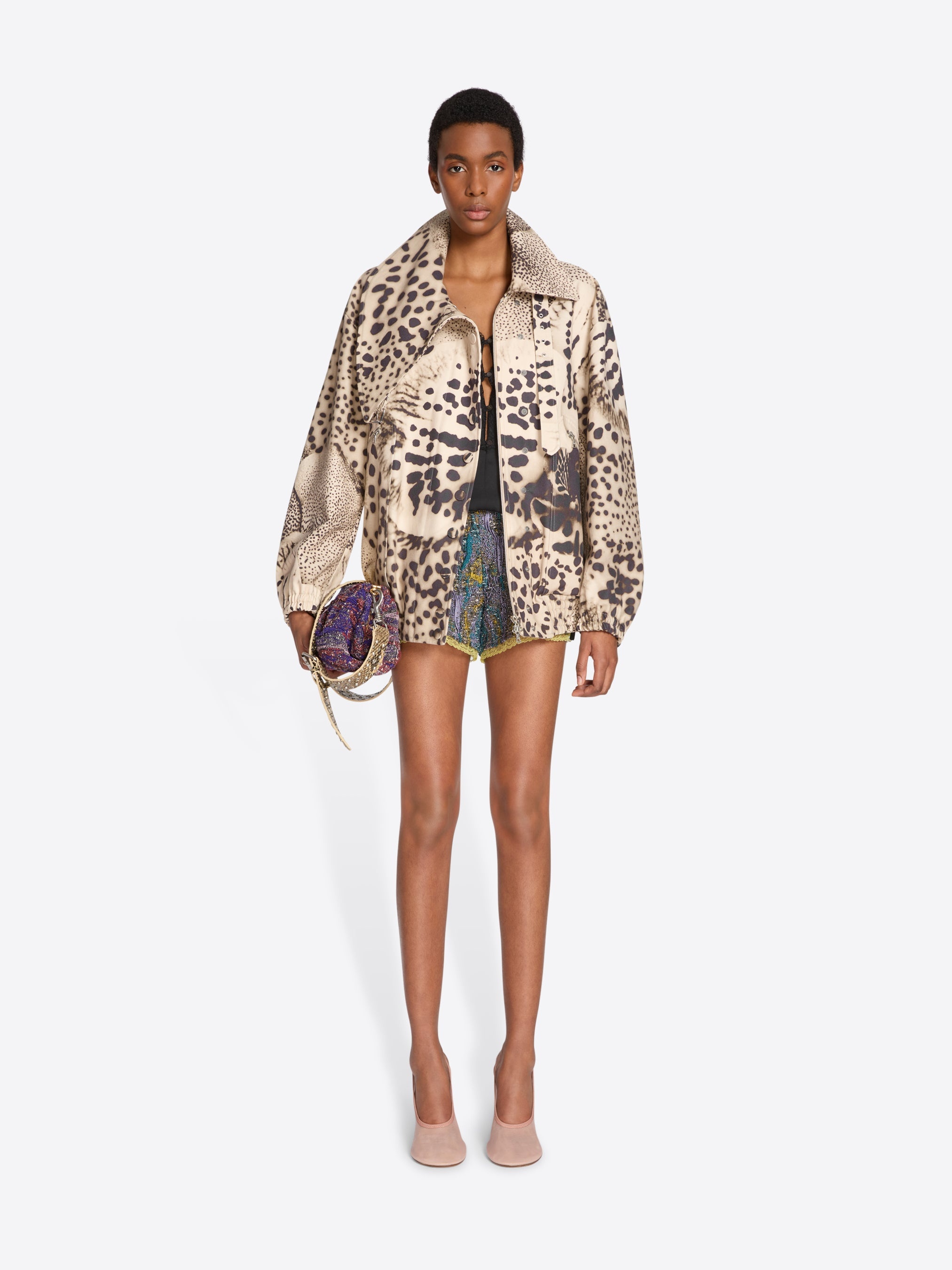 PRINTED COTTON BOMBER - 2