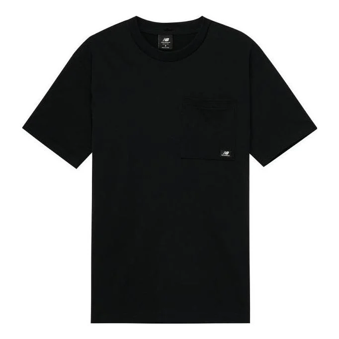New Balance Essentials Pocket Fleece T-shirt 'Black' MT31542-BK - 1