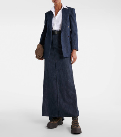 Brunello Cucinelli Cotton-blend maxi skirt outlook