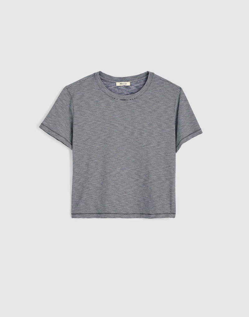 The Easy Crop Crewneck Tee in Soft Slub 1