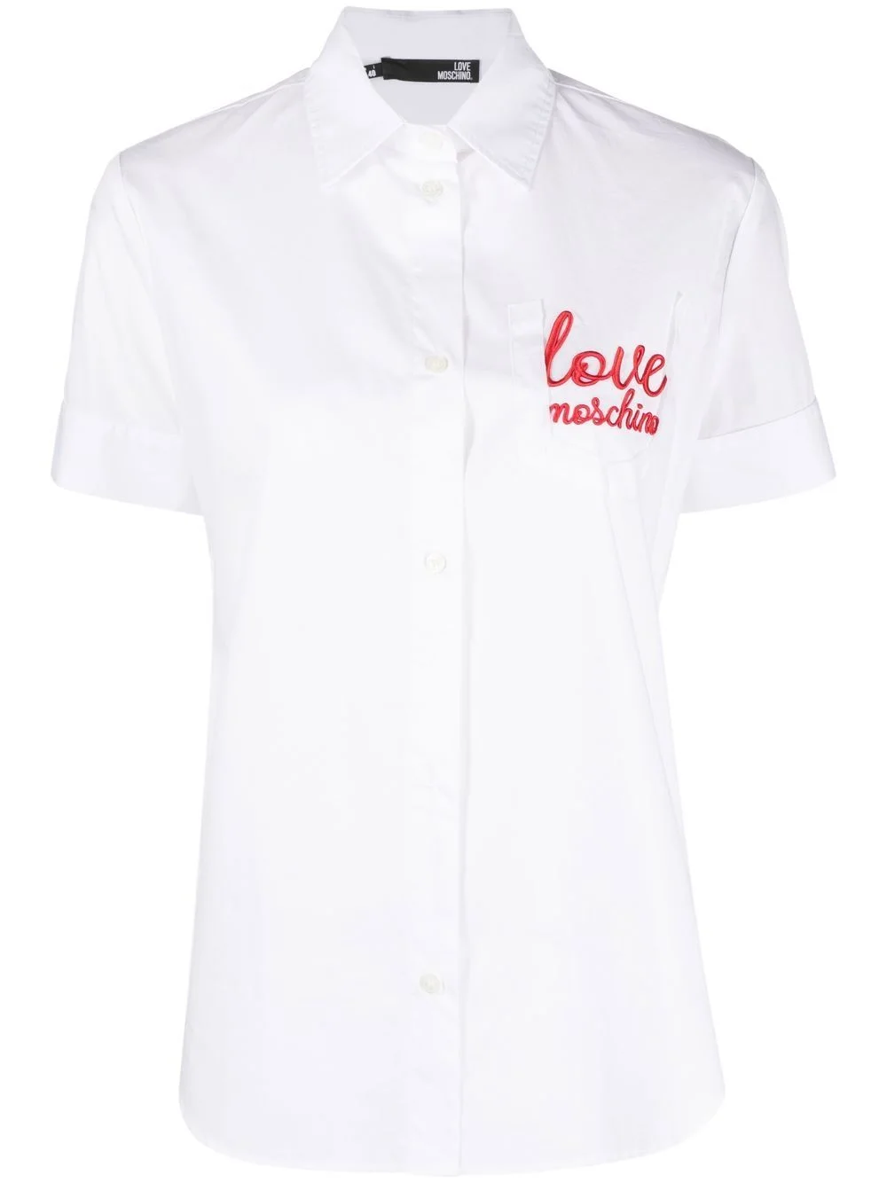 logo-embroidered short-sleeve shirt - 1