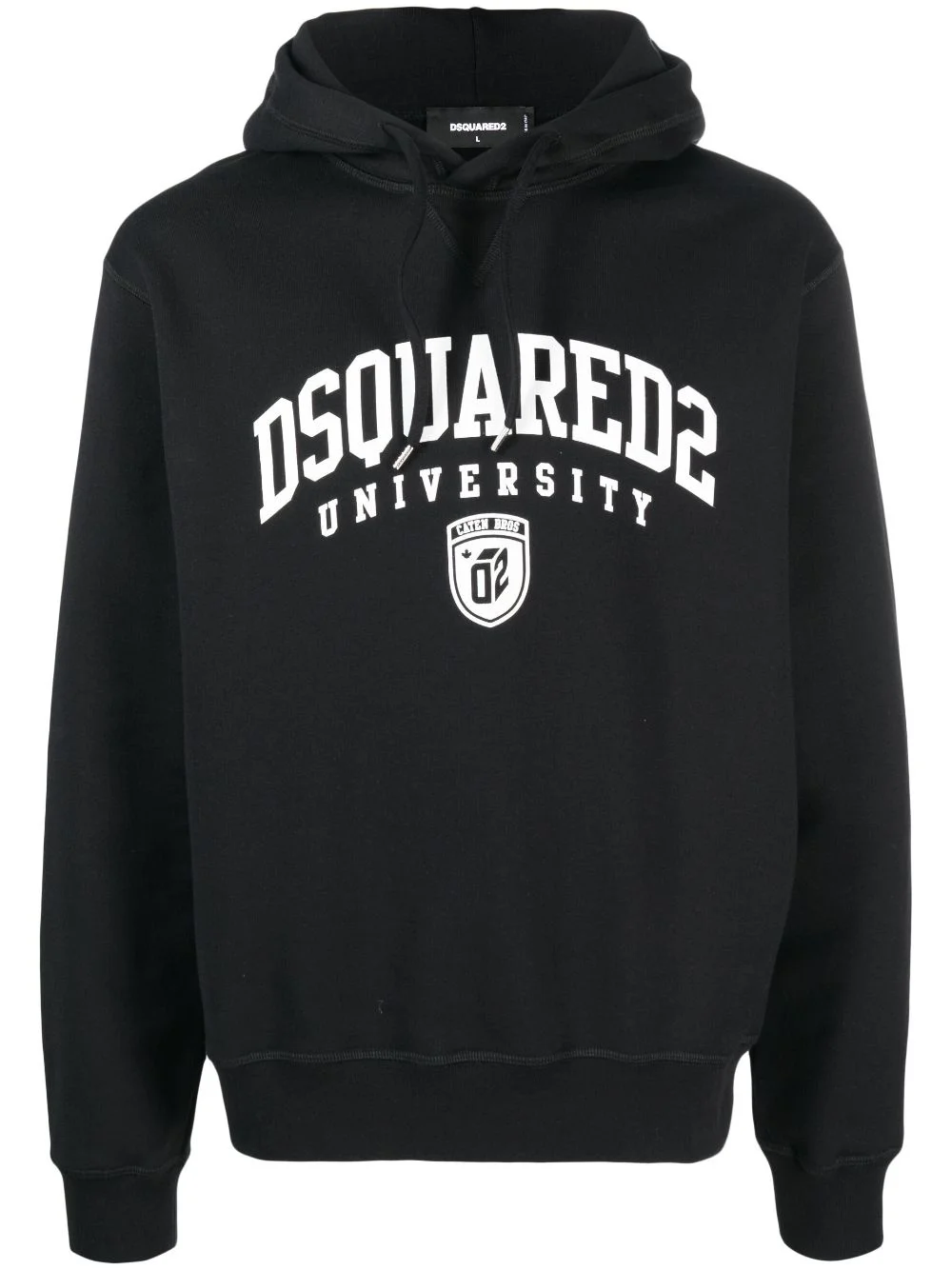 logo-print cotton hoodie - 1