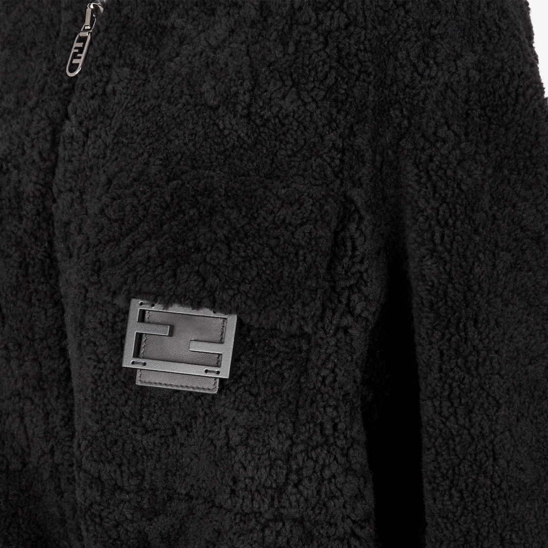 Fendi Roma Capsule bomber jacket in black shearling - 3