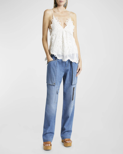 Isabel Marant Victoria Guipure Embroidered Empire Cami Top outlook