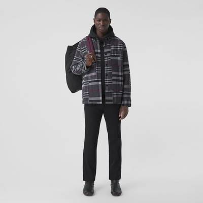 Burberry Patchwork Check Wool Overshirt outlook