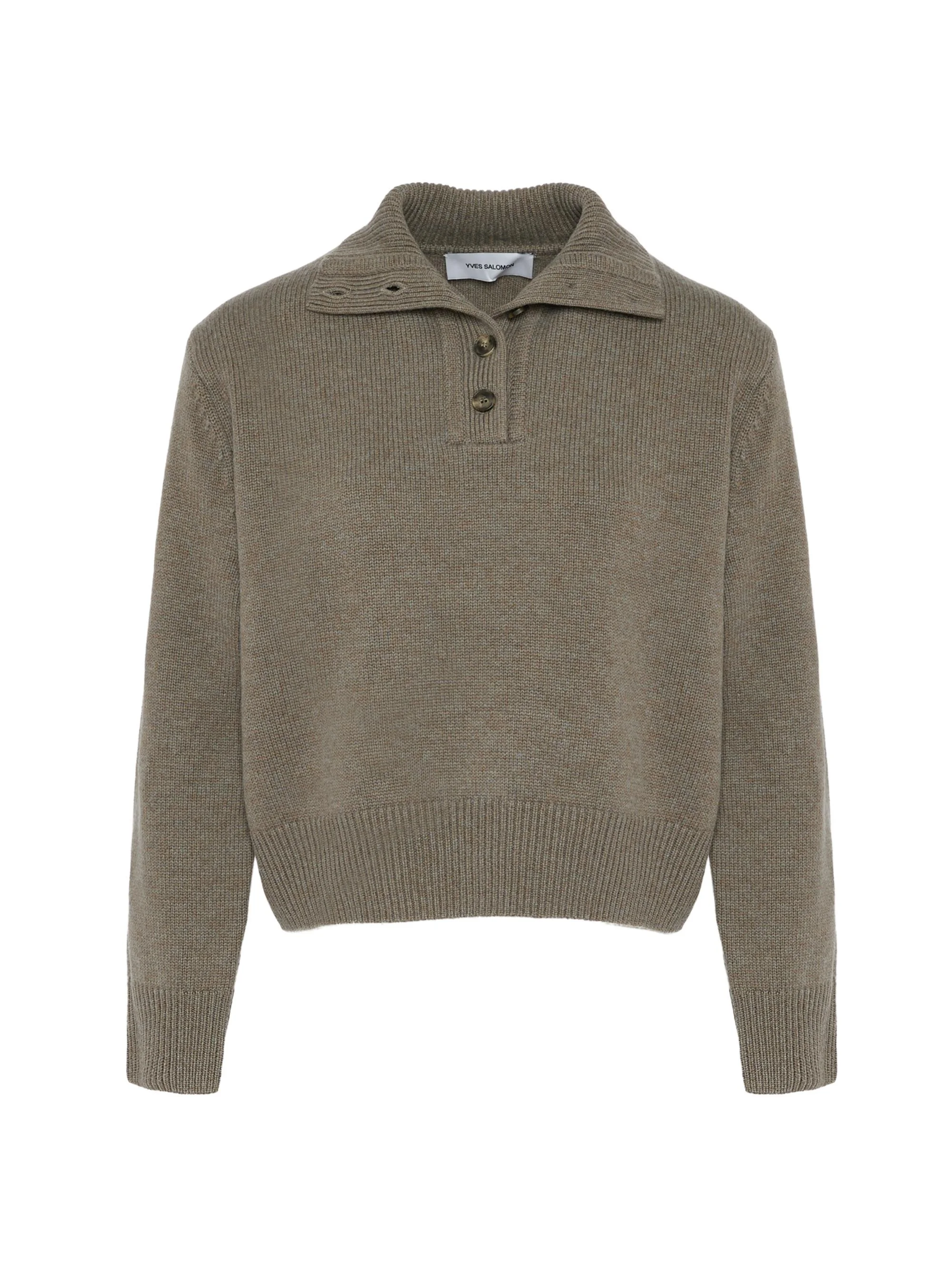 Women's Wool-Cashmere Stand-Collar Sweater - Etretat - 1