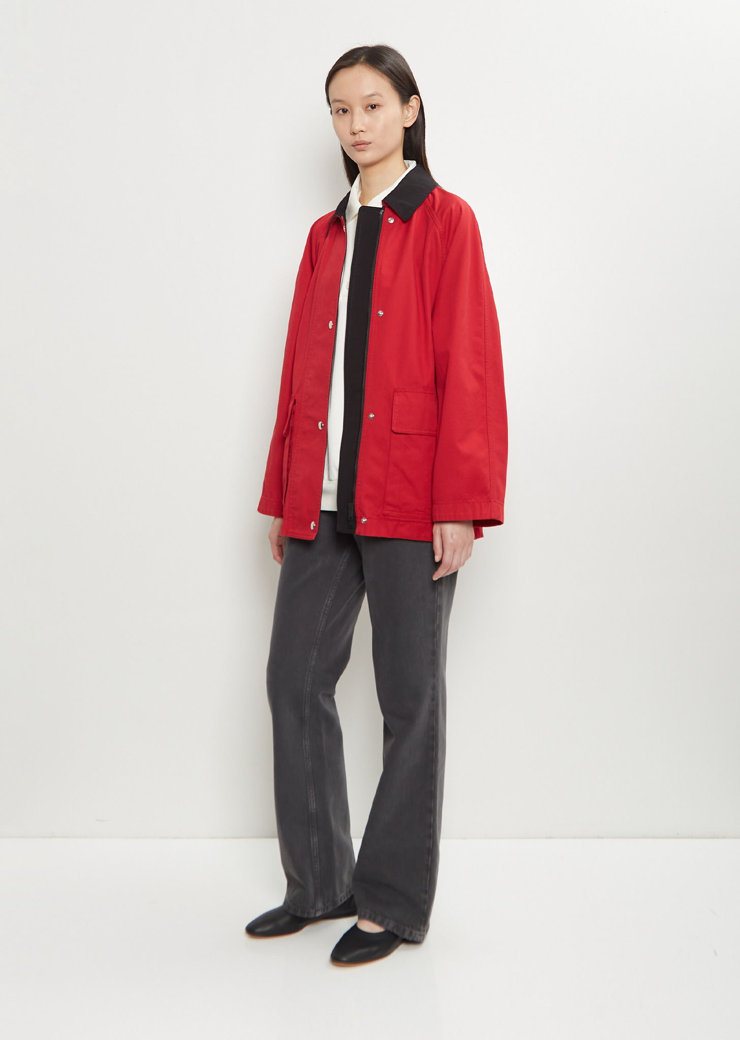 Elodianna Cotton Jacket — Red - 4