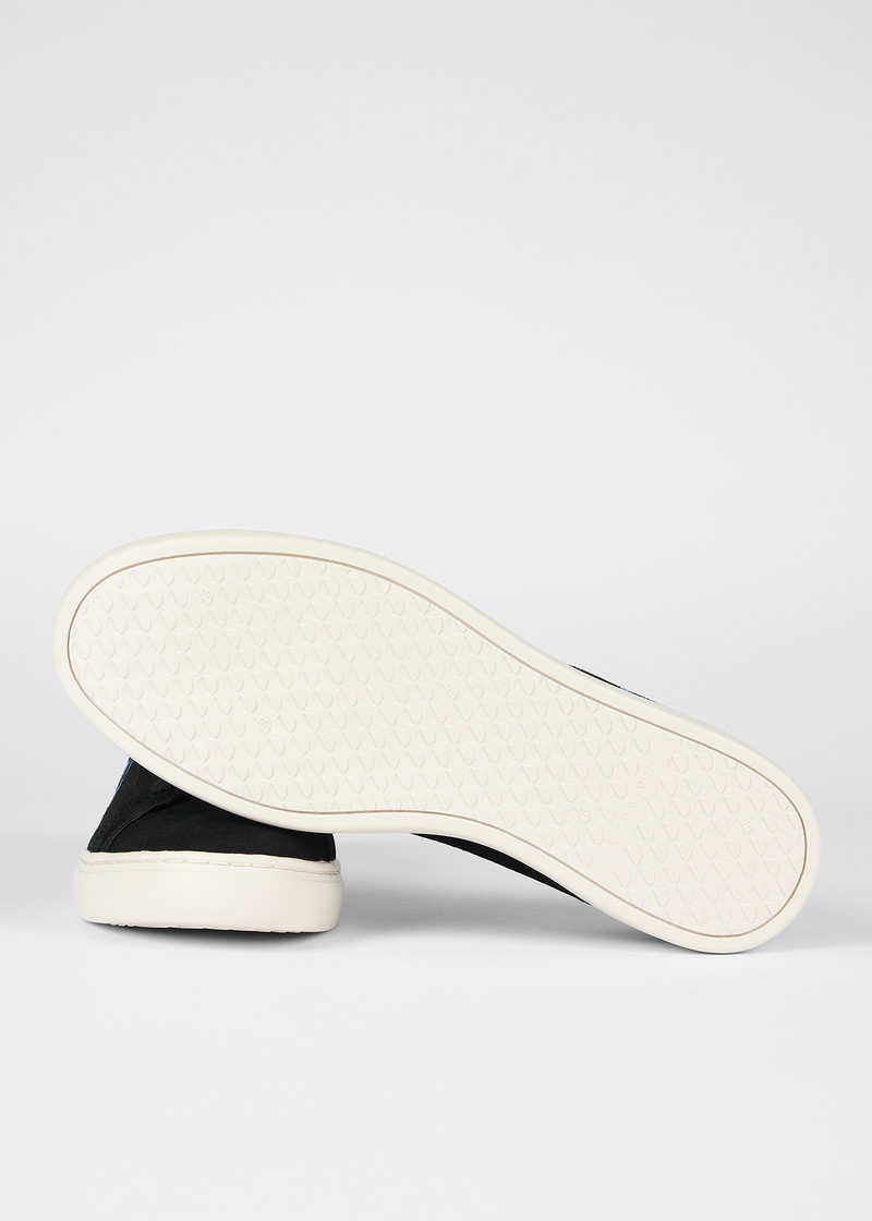Paul Smith Black Suede 'Rex' Embroidery Trainers outlook